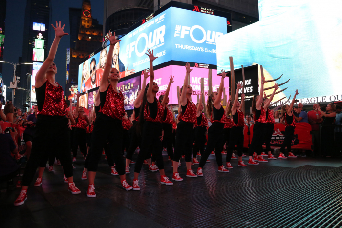Dancers Performing in Times Square