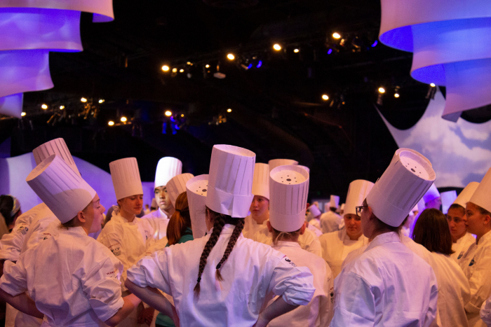 Students at Culinary Competition inside of Epcot