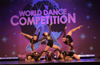 Dancers Posing at World Dance Competition